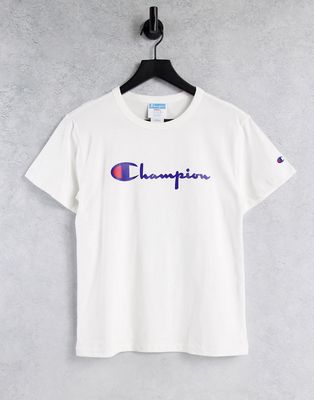 Champion large logo T-shirt in white