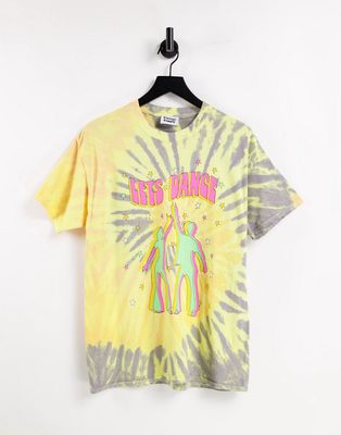 Vintage Supply oversized T-shirt in tie-dye with graphic print-Multi