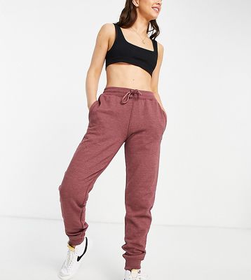 Russell Athletic brushed fleece sweatpants in burgundy vintage wash-Red