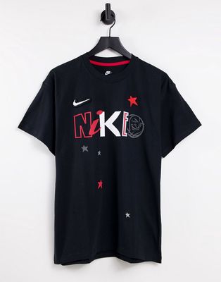 Nike Be True To Your Crew Pack graphic oversized T-shirt in black SUIT 3