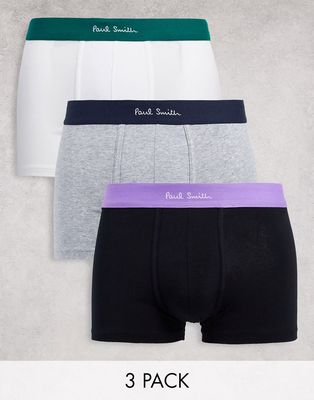 Paul Smith 3 pack color waistband trunks in multi