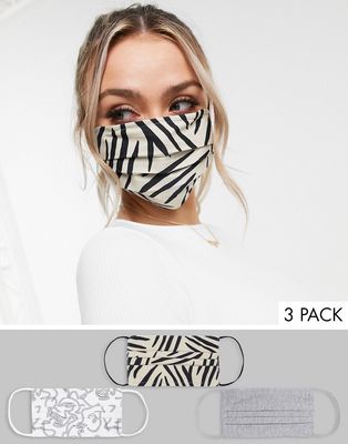 4th & Reckless 3 pack face coverings in multi