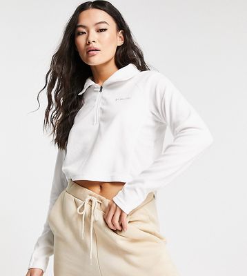 Columbia Glacial Cropped fleece in white Exclusive at ASOS