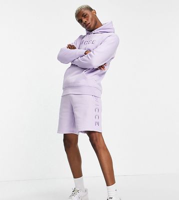 Nicce Mercury embroidered shorts in lilac - Exclusive to ASOS-Purple