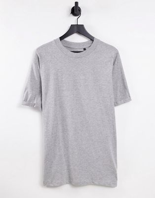 Brave Soul roll sleeve t-shirt in light gray heather