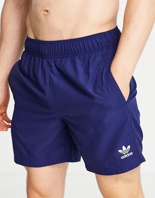 adidas Originals essential swim shorts in navy