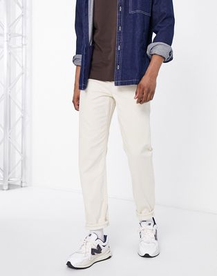 Topman relaxed jeans in stone-Neutral