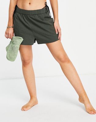 Rhythm classic coordinating beach shorts in khaki-Green