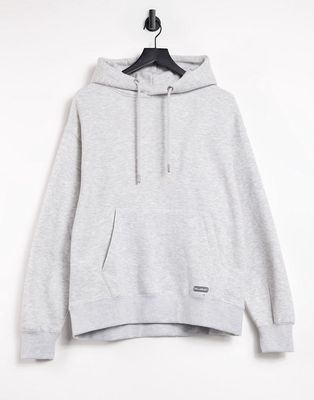 Pull & Bear hoodie in gray-Grey