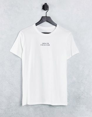 Armani Exchange chest logo t-shirt in white