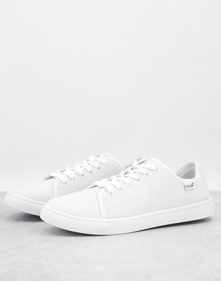 French Connection canvas sneakers in white