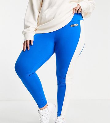 adidas Originals 'Retro Luxury' Plus leggings in blue