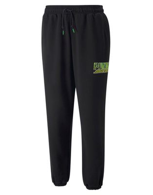 Puma x Santa Cruz sweatpants in black and lime green