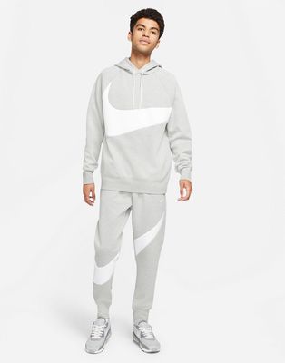 Nike Swoosh Pack Tech Fleece hoodie in gray heather