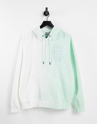 Puma Hoops ombre hoodie in mint and white-Green
