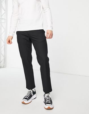 Pull & Bear slim tailored trousers in black