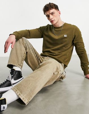 The North Face Heritage patch logo sweatshirt in olive green