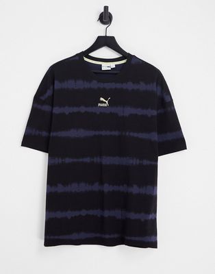 Puma tie dye t-shirt in black