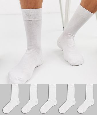 New Look 5-pack socks in white