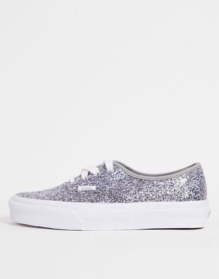 Vans Authentic Shiny Party sneakers in silver