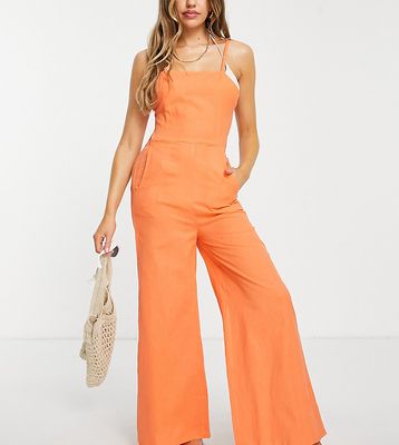 Esmee Exclusive jumpsuit with side cut out detail in orange