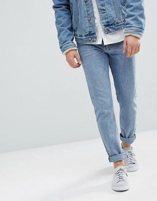 Weekday Sunday Tapered Fit Jeans Bate Blue