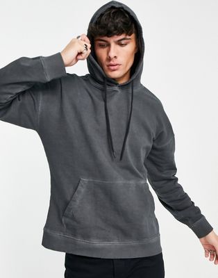 Only & Sons washed oversized hoodie in black