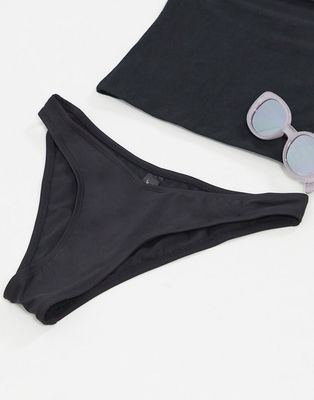New Look v bikini bottoms in black