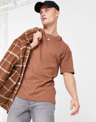 New Look oversized T-shirt in brown