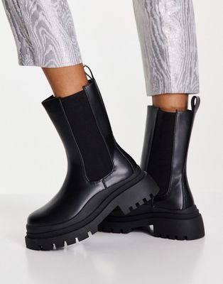 schuh Anastasia chunky calf boot in black