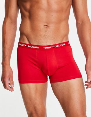 Tommy Hilfiger trunks with logo waistband in red