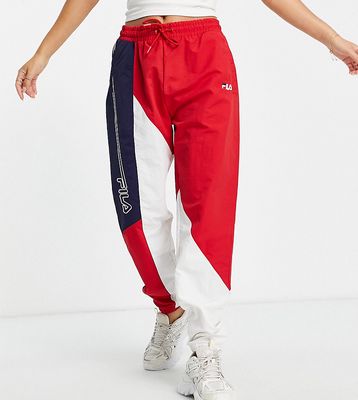 Fila retro sweatpants in red and navy