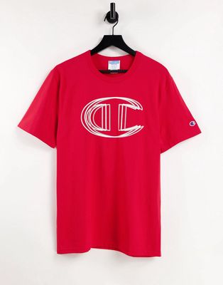 Champion large chest logo t-shirt in red