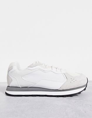 Armani Exchange chunky osaka sneakers in white