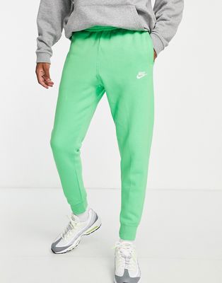 Nike Club Fleece cuffed sweatpants in green