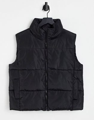 New Look boxy vest in black