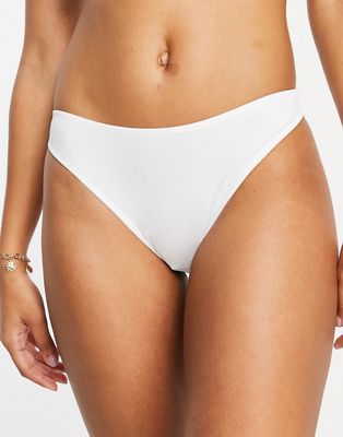 NA-KD high leg bikini bottom in white
