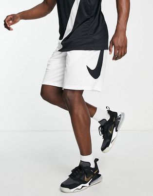 Nike Basketball Dri-FIT HBR logo shorts in white