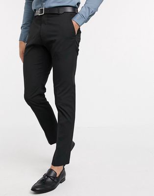 Selected Homme suit pants with stretch in slim fit black