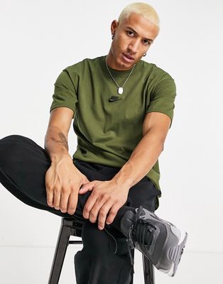 Nike Premium Essentials oversized T-shirt in khaki-Green
