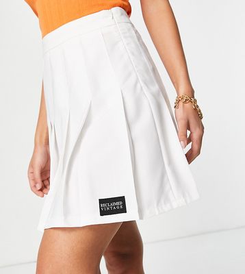 Reclaimed Vintage inspired tennis skirt in white