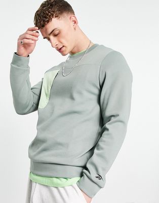 Reebok MYT crew neck sweatshirt in harmony green