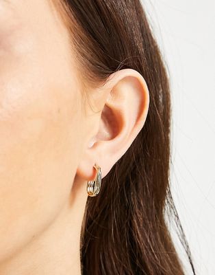 & Other Stories sterling silver gold plated hoop earrings