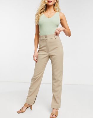 & Other Stories skinny fit pants in beige-Neutral