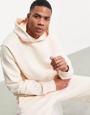 adidas Originals x Pharrell Williams premium hoodie in ecru-Neutral
