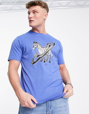 Paul Smith zebra t-shirt in blue