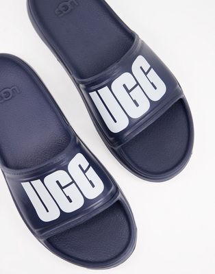 UGG logo sliders in navy