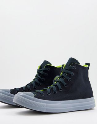 Converse Chuck Taylor All Star Hi CX fleece lined sneakers in black