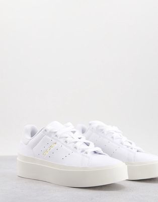 adidas Originals Stan Smith Bonega sneakers with platform in white