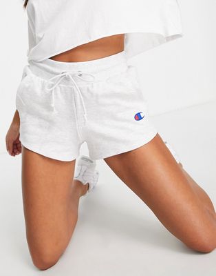 Champion shorts with small logo in gray